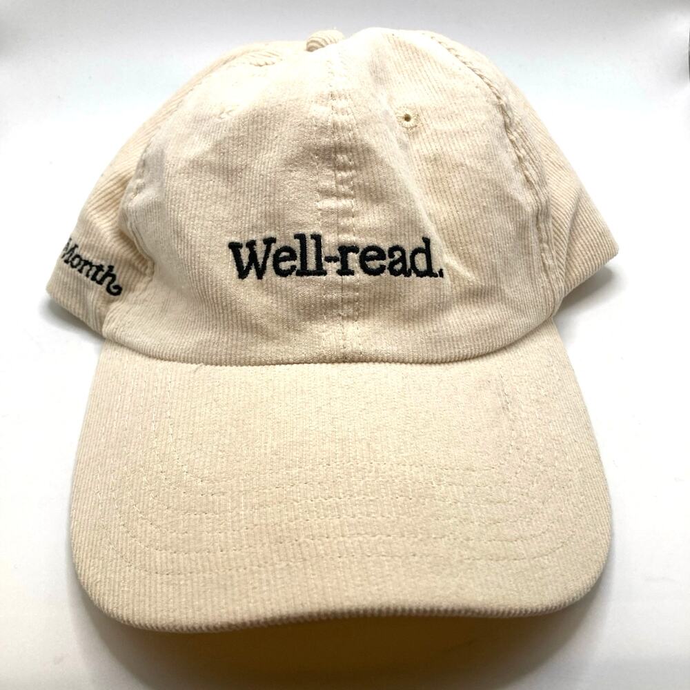 Book of the Month Corduroy Beige/Cream Color Baseball Cap/Hat NEW